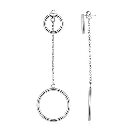 circle chain earrings