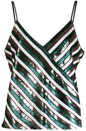 sequin striped tank top