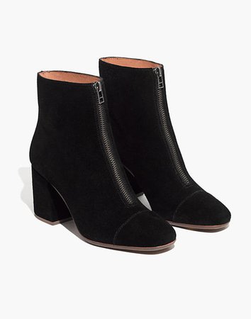The Amalia Zip Boot in Suede black