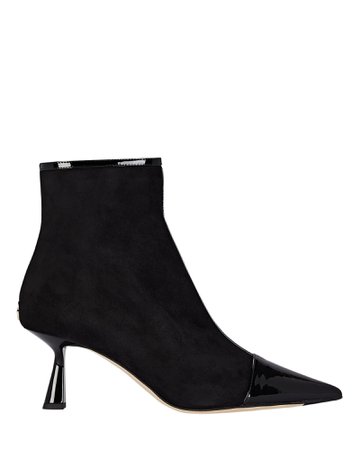 Jimmy Choo Kix Leather-Trimmed Suede Ankle Boots | INTERMIX®