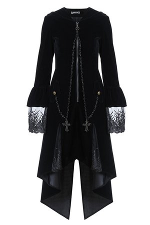 Gothic Witch Pixie Hood Gothic Coat by Dark in Love | Ladies