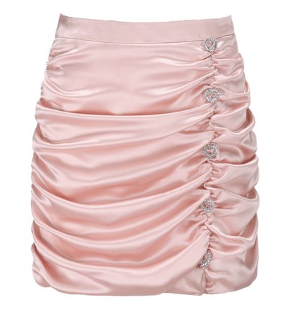 pink satin skirt