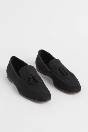 black Tasseled Loafers
