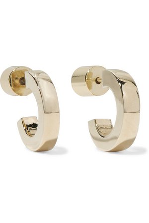 Jennifer Fisher | Small Huggie gold-plated hoop earrings | NET-A-PORTER.COM
