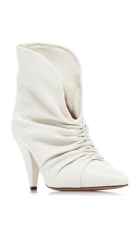 Lasteen Ruched Leather Boots by Isabel Marant | Moda Operandi