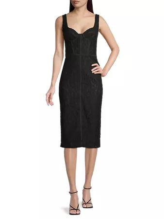 Shop Bardot Delilah Sleeveless Lace Midi-Dress | Saks Fifth Avenue