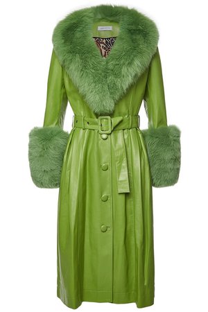 Saks Potts - Foxy Forest Leather Coat with Fox Fur