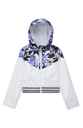 Nike Sportswear Windrunner Floral Hooded Jacket (Big Girl) | Nordstrom