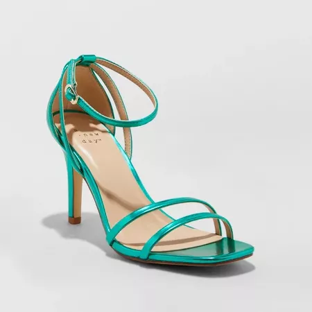 Women's Kayce Strappy Stiletto Heeled Pumps - A New Day™ Green 9.5 : Target
