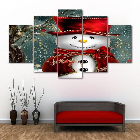 DressLily.com: Photo Gallery - Christmas Snowman In Hat Print Unframed Canvas Paintings