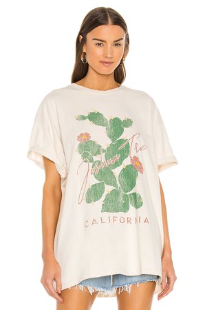 Girl Dangerous Joshua Tree Cactus T-Shirt Dress in Antique White | REVOLVE
