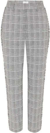 Rebecca Vallance Troubadour Pleated Plaid Slim Trousers