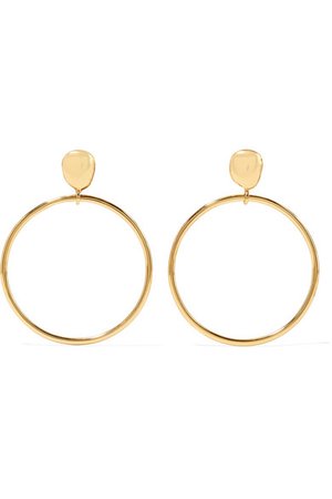 Dinosaur Designs | Mineral gold-plated hoop earrings | NET-A-PORTER.COM