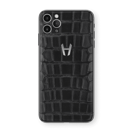 Hadoro iPhone 11 Pro Max Signature | Alligator - Stainless Steel - Black – Hadoro Paris