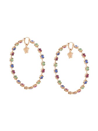 Versace crystal-embellished Medusa-motif Hoop Earrings - Farfetch