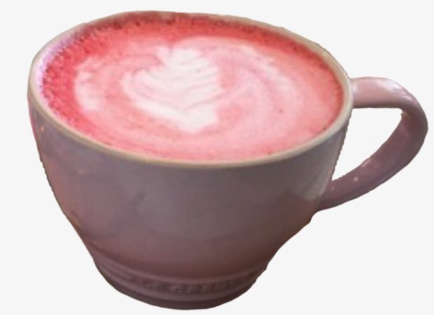 pink mug cappuccino