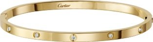CRB6047817 - LOVE bracelet, small model, 10 diamonds - Yellow gold, diamonds - Cartier