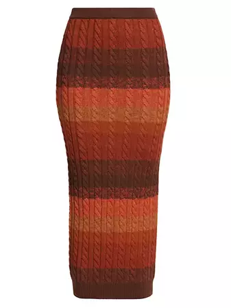 Shop Ronny Kobo Dava Cable-Knit Skirt | Saks Fifth Avenue