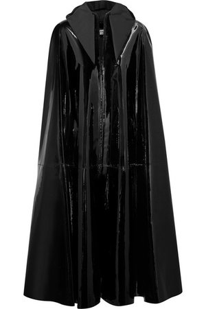 Balenciaga | Patent-leather hooded cape | NET-A-PORTER.COM