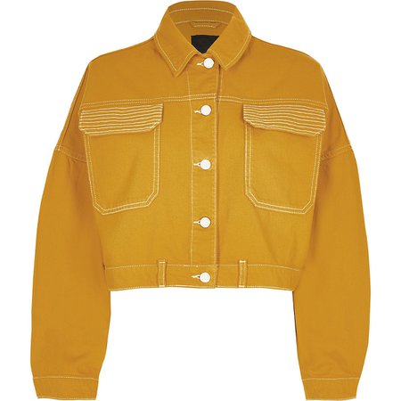 River Island yellow mustard denim jacket