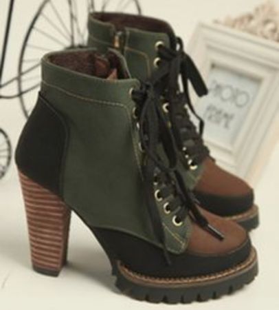Green/Brown Boots