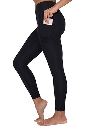 Yogalicious High Waist Ultra Soft Ankle Length Leggings with Pockets - Black - Medium at Amazon Women’s Clothing store