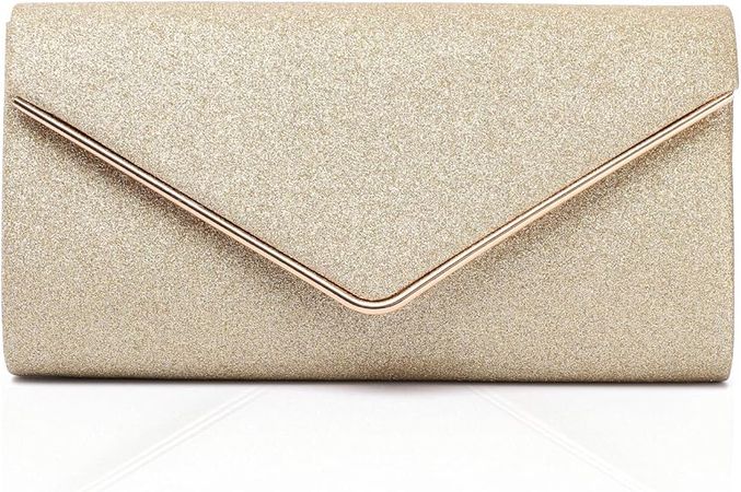 Labair Shining Envelope Clutch Purses for Women Evening Clutches For Wedding and Party,Gold,Small.: Handbags: Amazon.com