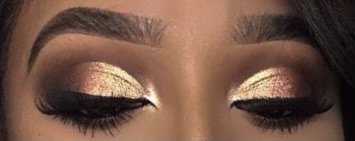 Gold and Brown Eye look