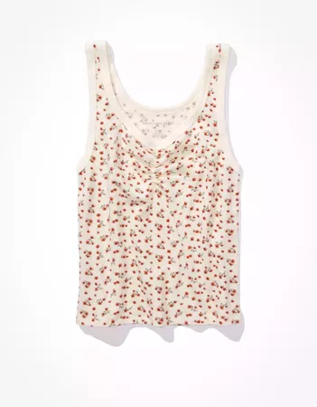 AE Cinched Tank Top ivory