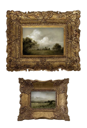 vintage painting in frame