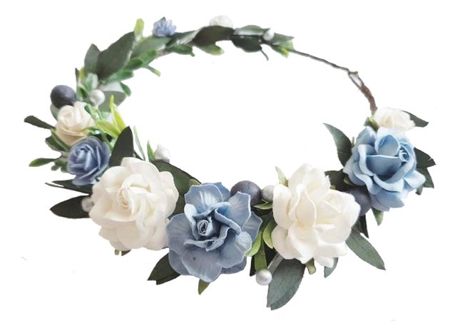 Flowers By Sveta Blue Flower Crown