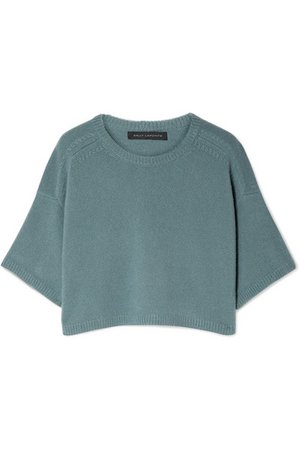 Sally LaPointe | Cropped cashmere and silk-blend sweater | NET-A-PORTER.COM