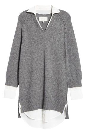 Brochu Walker Looker Layered Long Sleeve Wool & Cashmere Sweater Dress | Nordstrom
