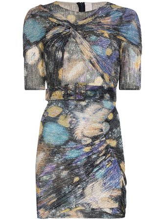 Peter Pilotto Fireworks Print Ruched Mini Dress - Farfetch