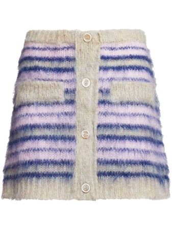 Marni Knitted Striped Mini Skirt - Farfetch