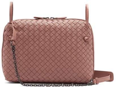 Nodini Intrecciato Leather Cross Body Bag - Womens - Dark Pink