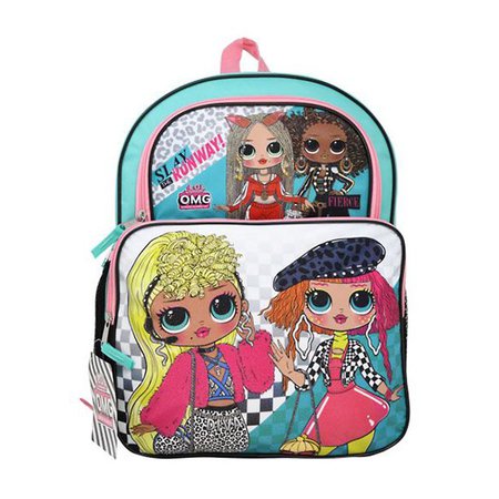 L.O.L Surprise! - Girls LOL Surprise 16" Backpack OMG Dolls w/ 2 Pockets & Sliding Pencil Case - Walmart.com - Walmart.com
