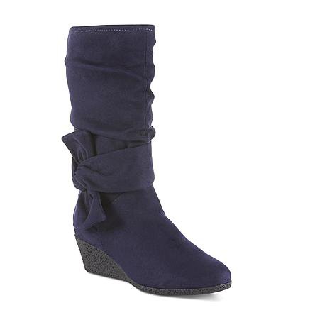 Jaclyn Smith Women's Times Slouch Wedge Boot - Navy