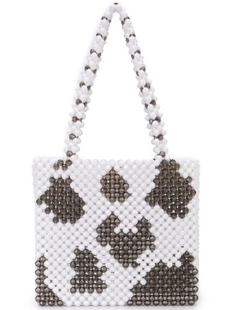 Susan Alexandra cow pattern beaded tote $334 - Shop AW19 Online - Fast Delivery, Price