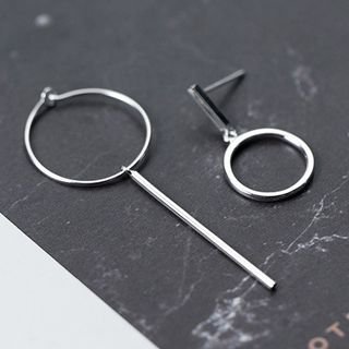 Buy A’ROCH 925 Sterling Silver Non-Matching Hoop Earrings | YesStyle