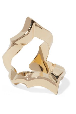 Jennifer Fisher | Crystal gold-plated ring | NET-A-PORTER.COM