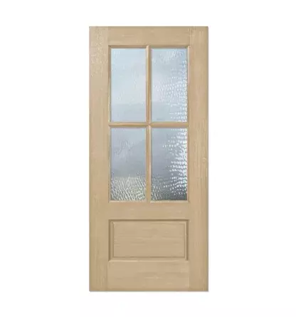 Knockety Stained Mahogany Wood Slab Front Entry Door | Wayfair