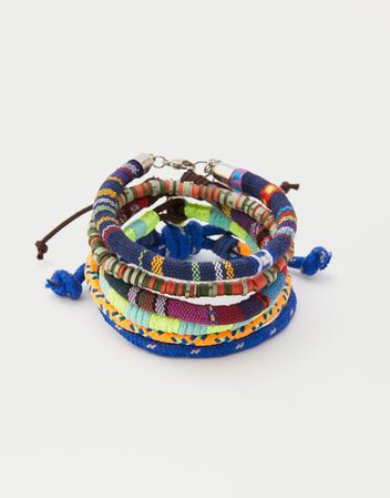 6-pack multicoloured bracelets (men)