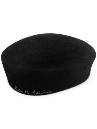 Black Ruslan Baginskiy baker boy cap hat MMM033F - Farfetch
