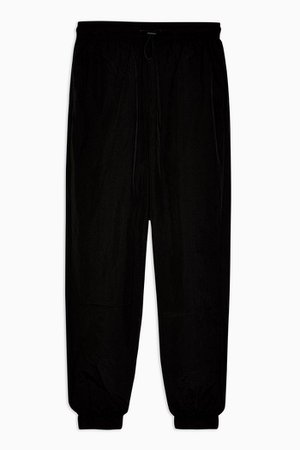 Black Nylon Sweatpants | Topshop