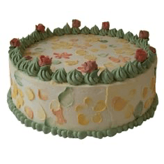 green and yellow cake
