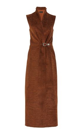 Sleeveless Midi Wrap Dress By Brandon Maxwell | Moda Operandi