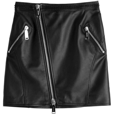 DSQUARED2 Leather Mini Skirt