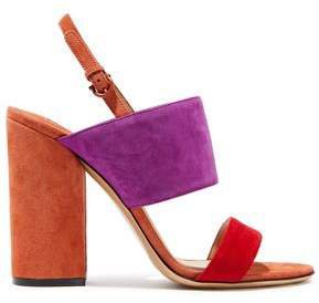 Elba Color-block Suede Slingback Sandals