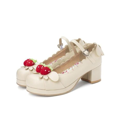 Berry Babe Mary Janes Lolita Shoes Heels Pumps | Kawaii Babe